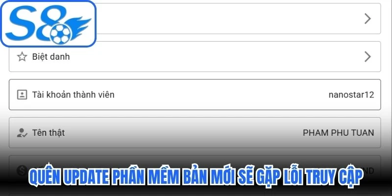Quên update phần mềm điện thoại bản mới sẽ gặp lỗi truy cập Quên update phần mềm điện thoại bản mới sẽ gặp lỗi truy cập